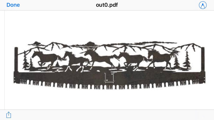 4ft Metal Sign with WELCOME horse scene