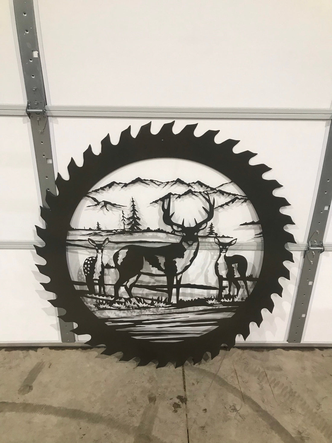 3ft Metal Sign with WELCOME DEER scene