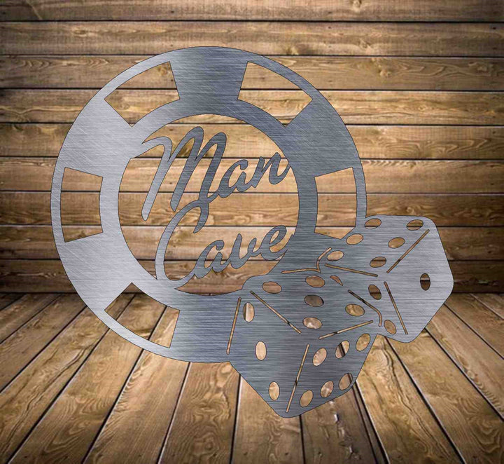 Man cave Poker chip and dice
