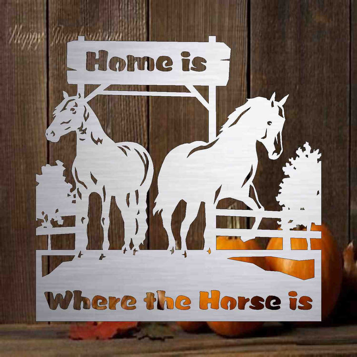 horse sign. home is where the horse is 7386