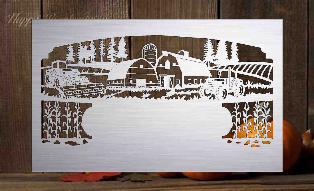 Metal Sign with farm scene customized with your name 30945 3' wide