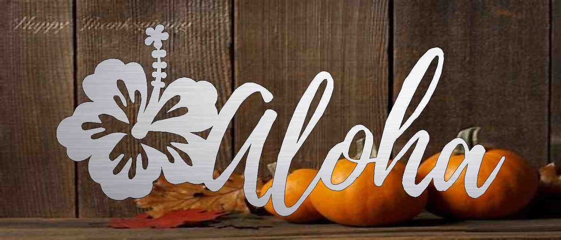 Aloha metal art sign