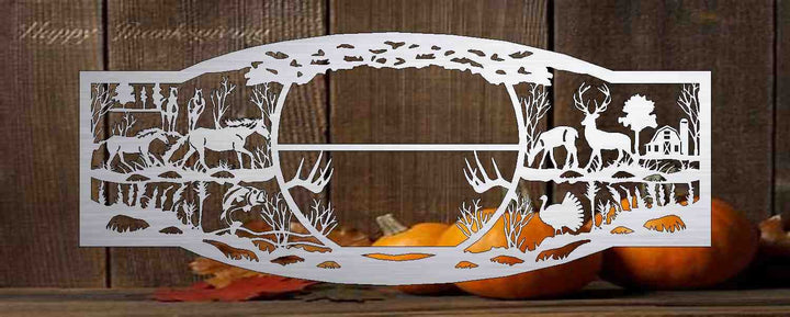 Metal Sign with wildlife horse customized with your name 60” wide