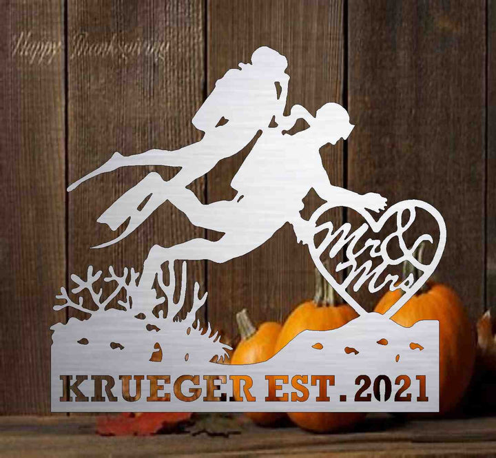 Scuba Sign - Metal Art and Home Decor - Scuba Gifts - Bee Farm Sign - Scuba diving Sign - scuba Decor - Scuba Diving Personalized