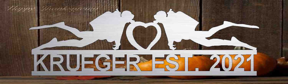 Scuba Sign - Metal Art and Home Decor - Scuba Gifts - scuba Farm Sign - Scuba diving Sign - scuba Decor - Scuba Diving Personalized