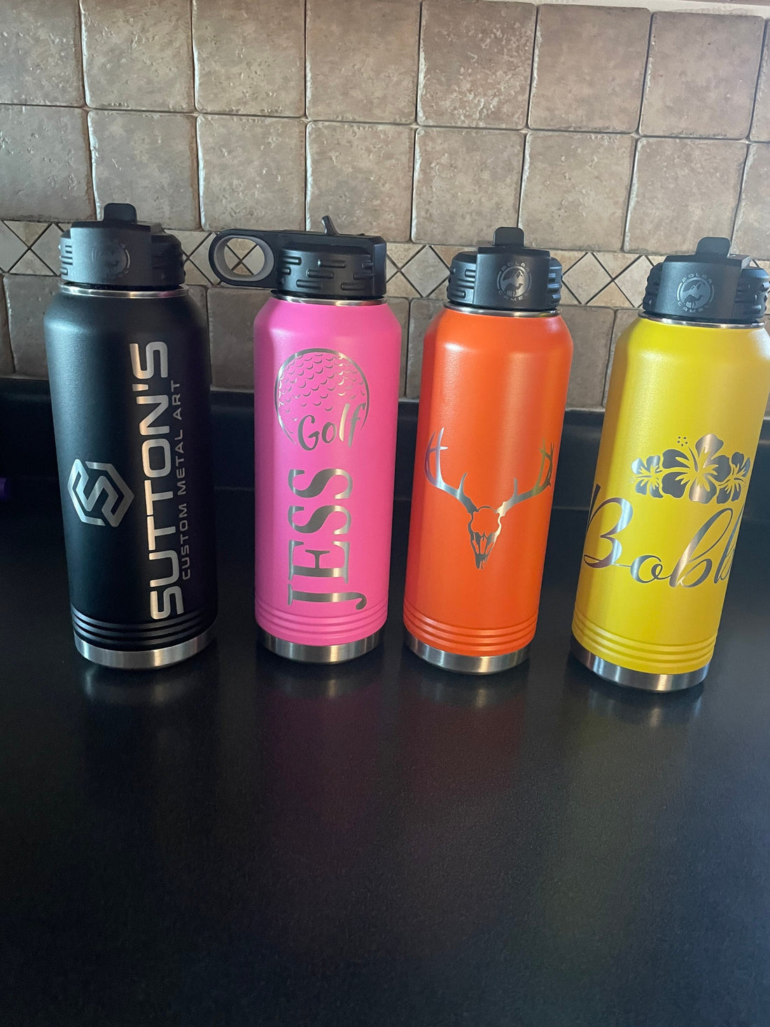 Polar Camel 32 OZ sports bottle Customized with volleyball design and name