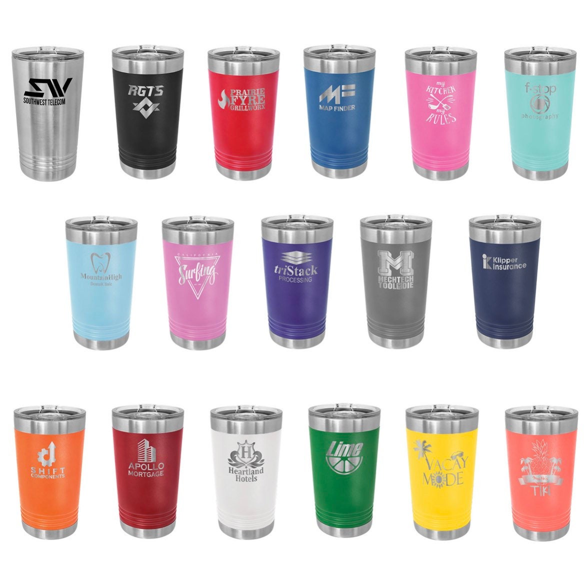 Polar Camel 16oz Pint tumblers Customized