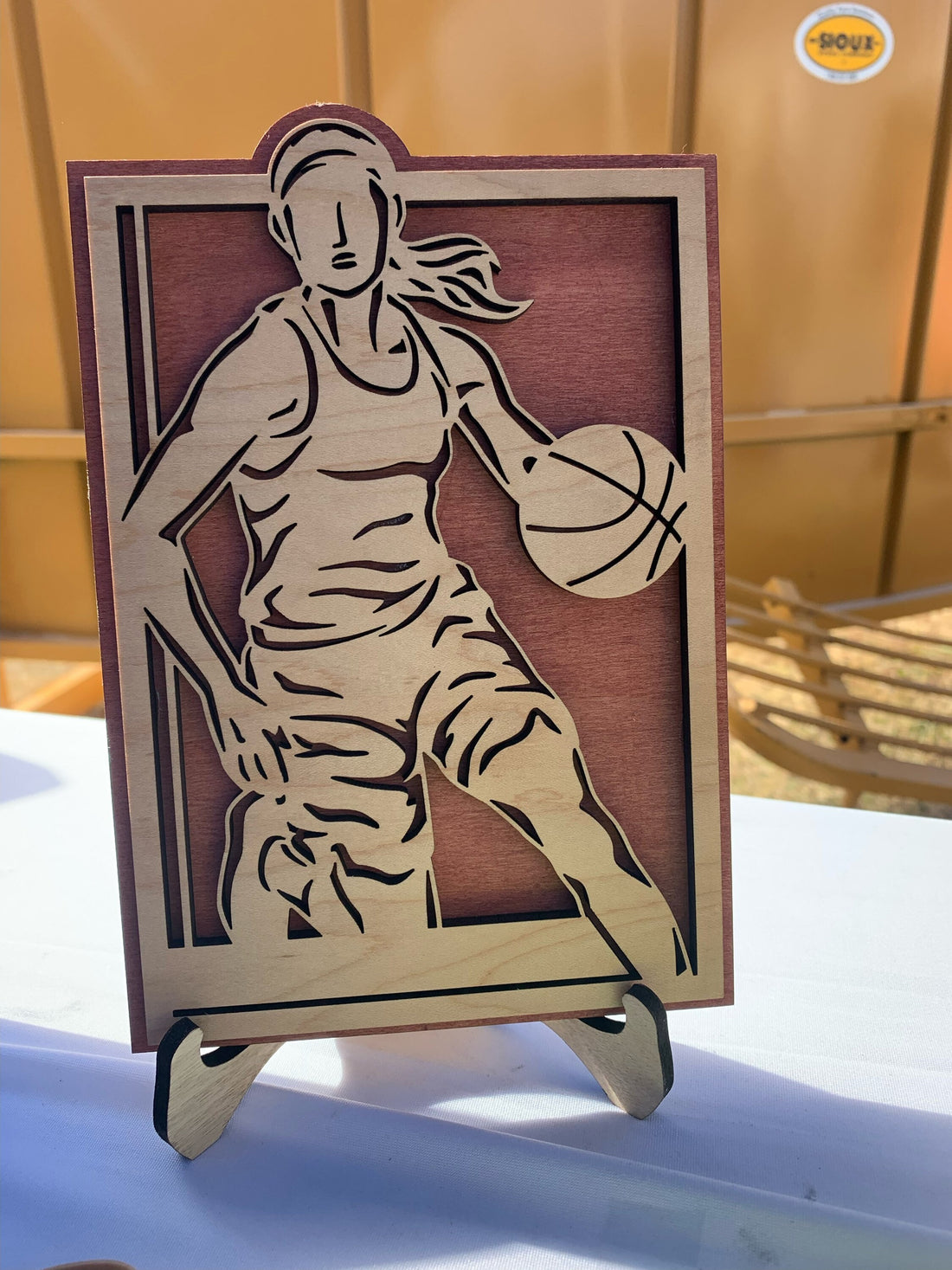 Soft ball player customized with your name and # with easel stand I can do any sport just leave the sport you want in the comments