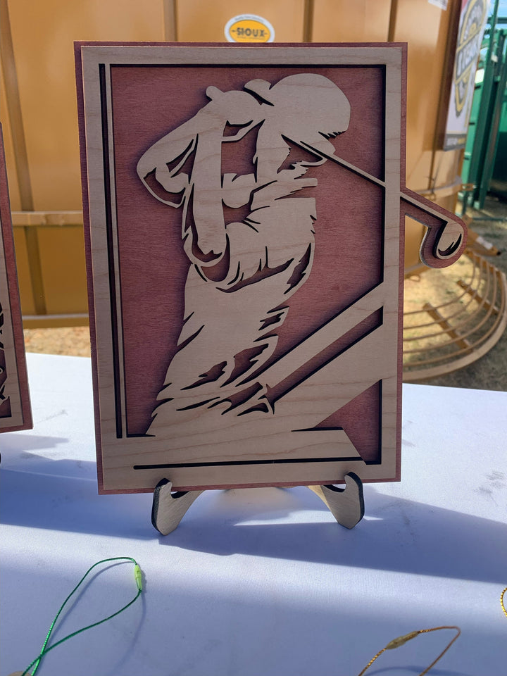 Soft ball player customized with your name and # with easel stand I can do any sport just leave the sport you want in the comments