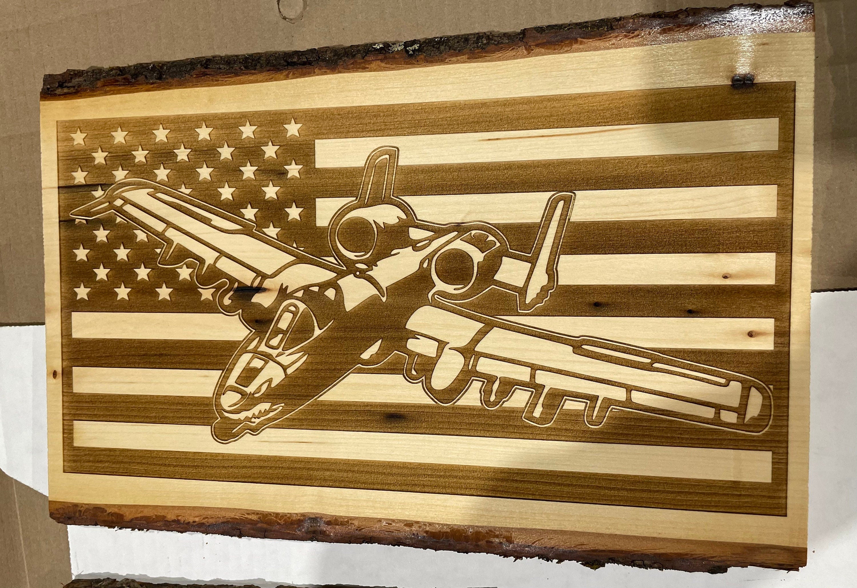 Lazer engraved wooden live edge board with your favorite design engraved