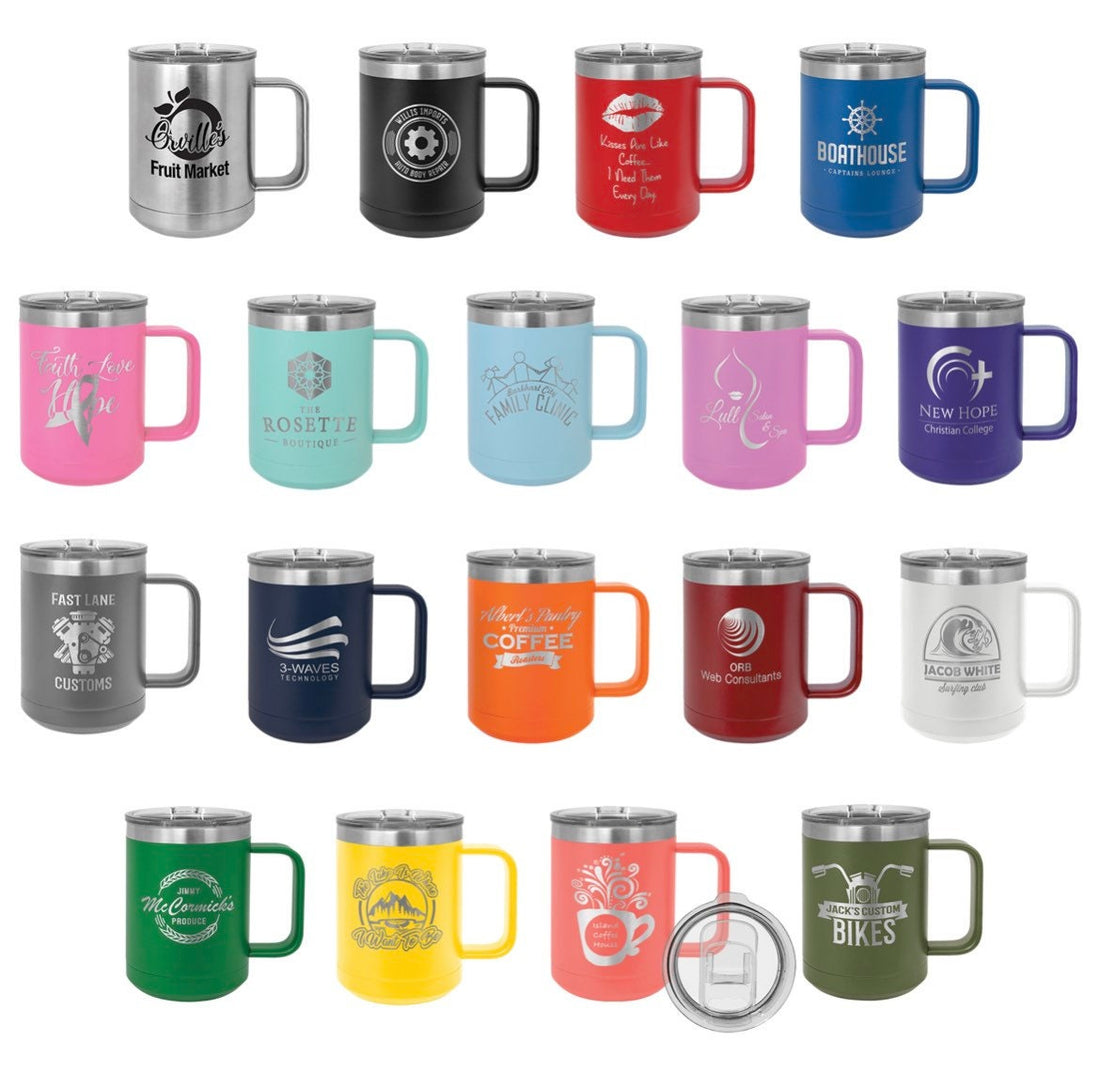 Polar Camel 15oz cup with handle Customized