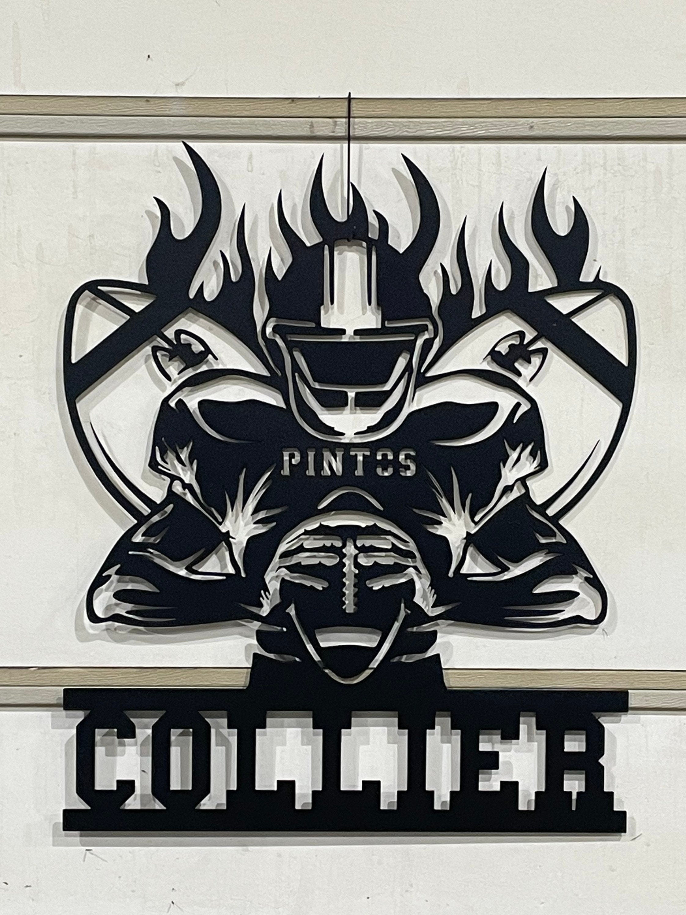 Football player monogram Sign,Metal Art and Home Decor,Gifts Personalized with your text