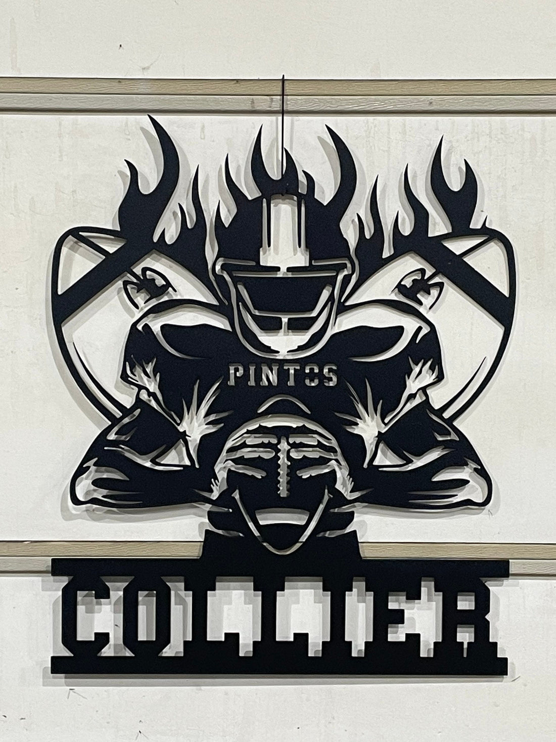 Football player monogram Sign,Metal Art and Home Decor,Gifts Personalized with your text