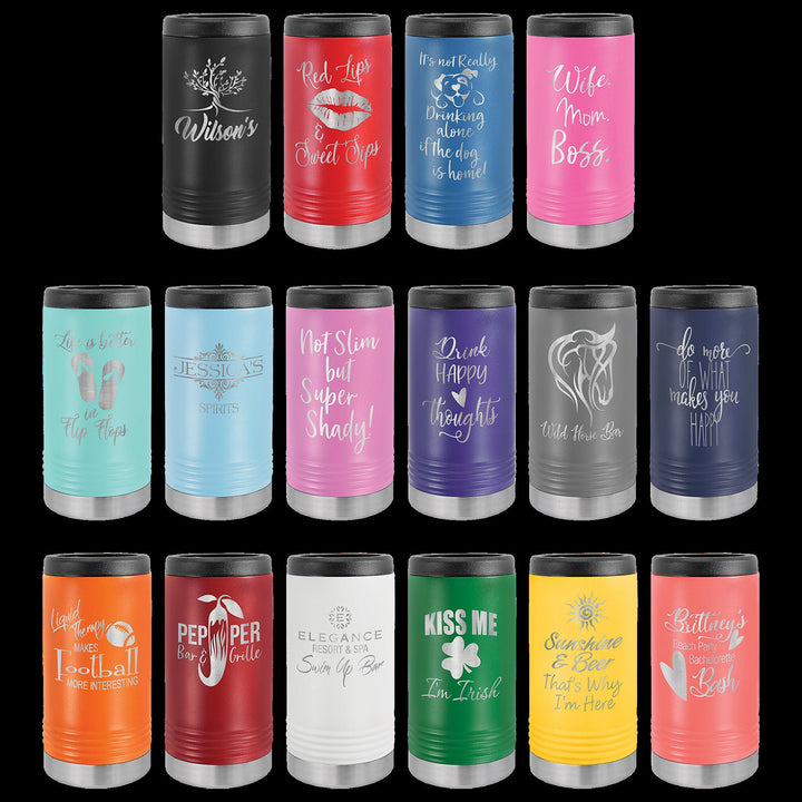 Polar Camel Coral Slim Beverage Holder Customized