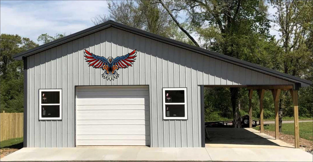 Eagle flag Metal Sign Exterior or Interior