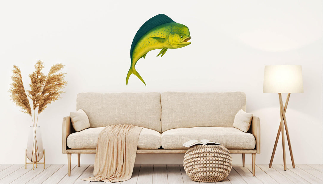 Dolphin fish printed  Metal Sign Exterior or Interior