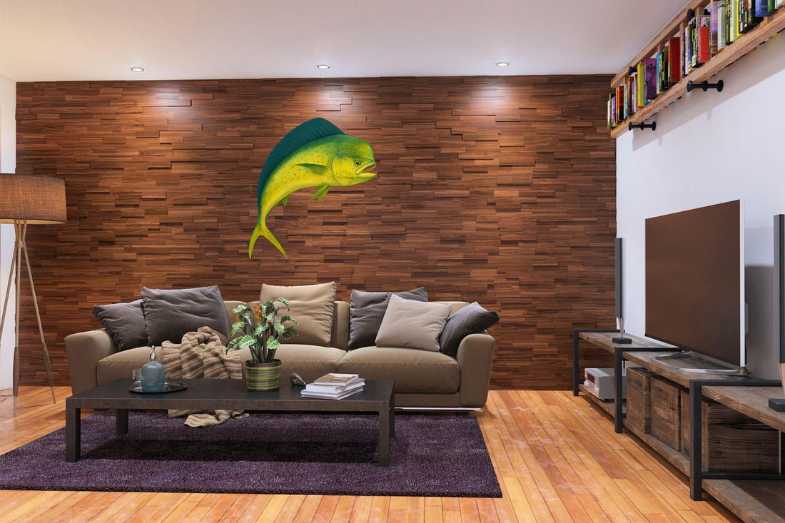 Dolphin fish printed  Metal Sign Exterior or Interior