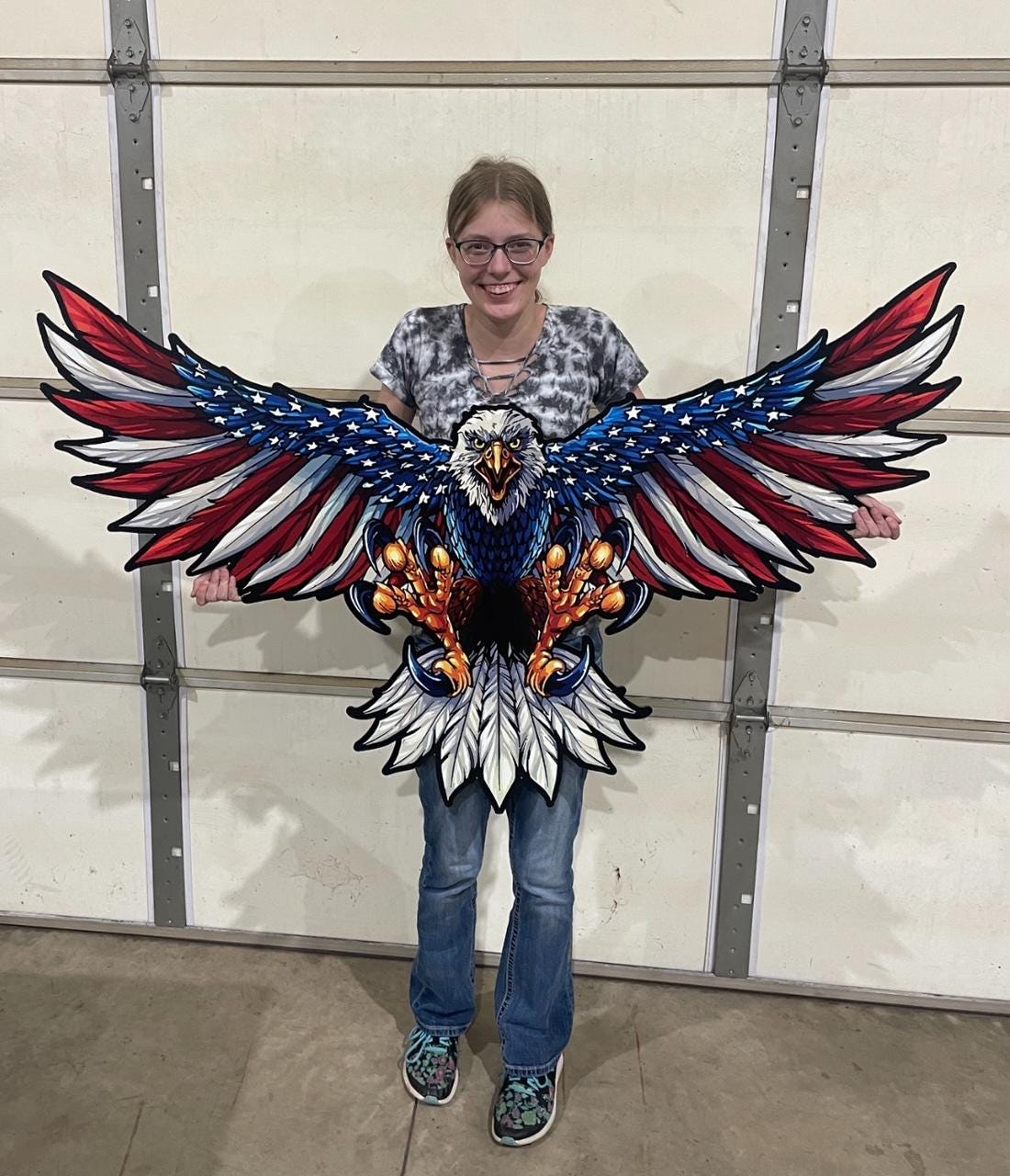 Eagle flag Metal Sign Exterior or Interior