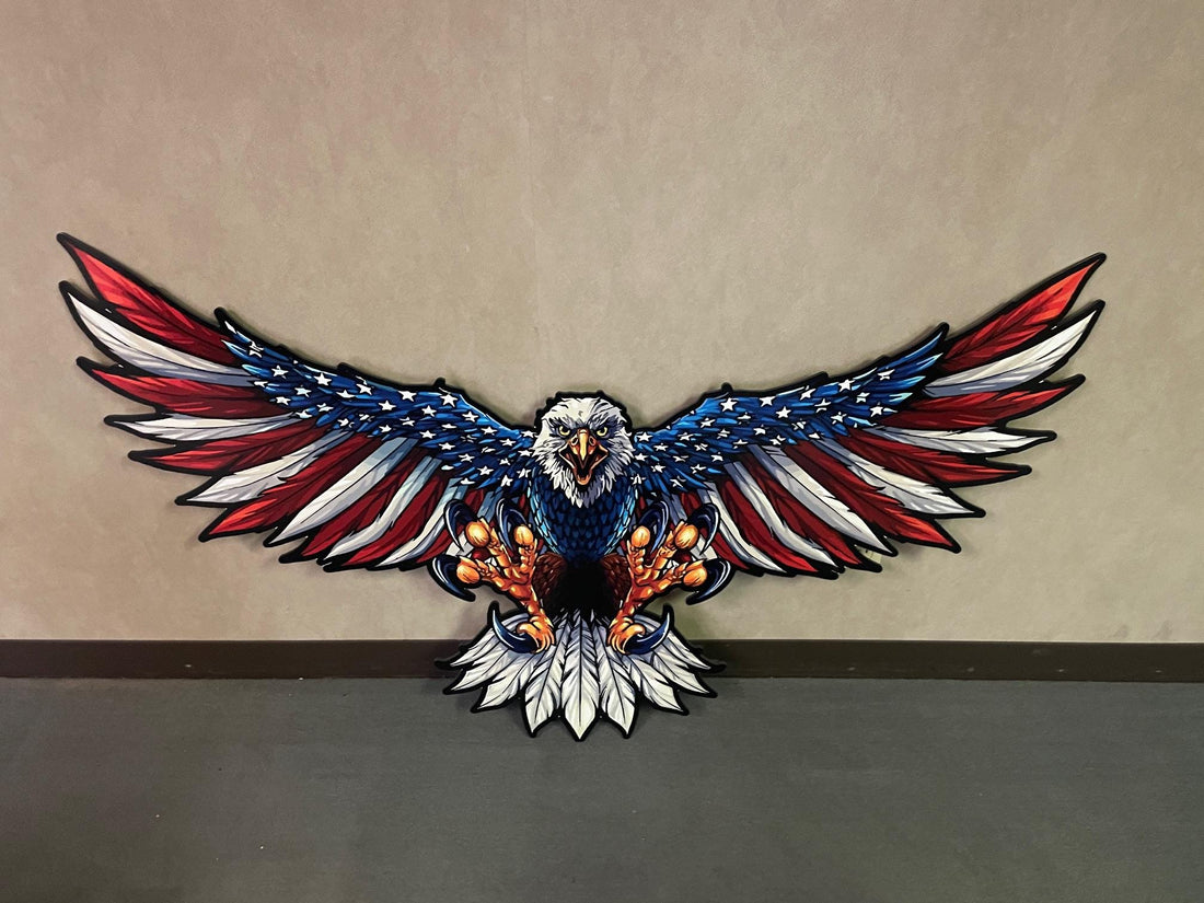 Eagle flag Metal Sign Exterior or Interior