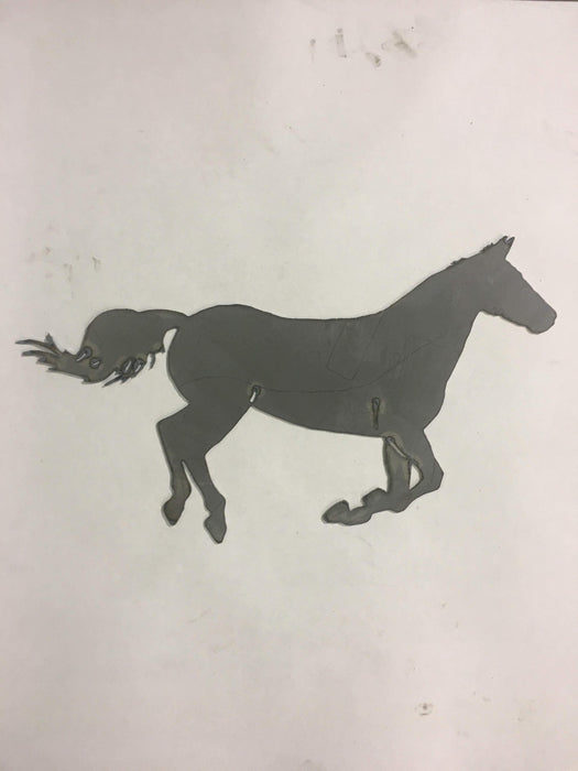 Metal horse wall decor