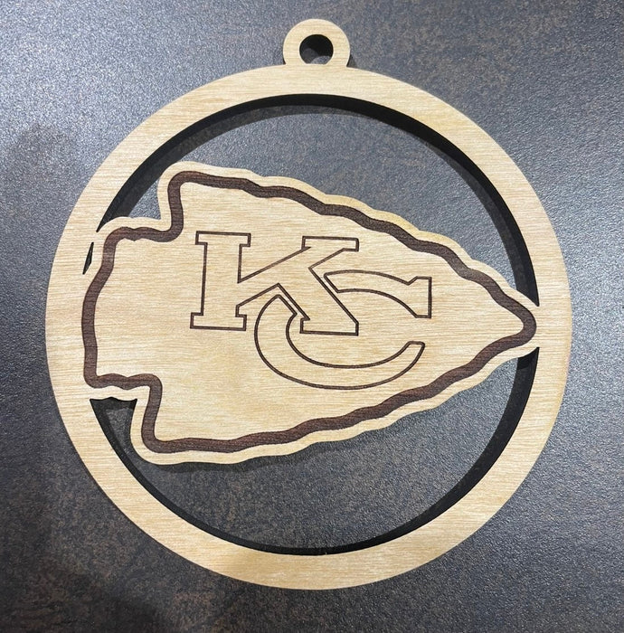 KC chiefs Christmas ornament