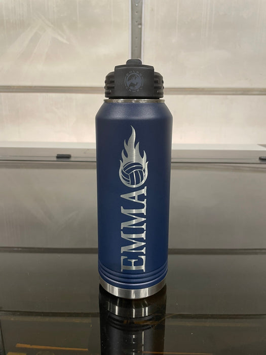 Polar Camel 32 OZ sports bottle Customized with volleyball design and name