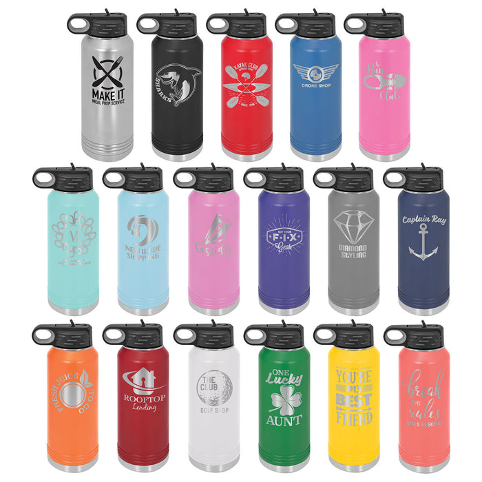 Polar Camel 32 OZ sports bottle Customized with volleyball design and name